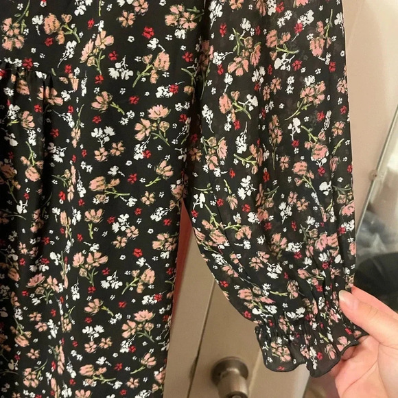 ZARA FLORAL BABYDOLL BOHEMIAN COTTAGE DRESS - Picture 7 of 7